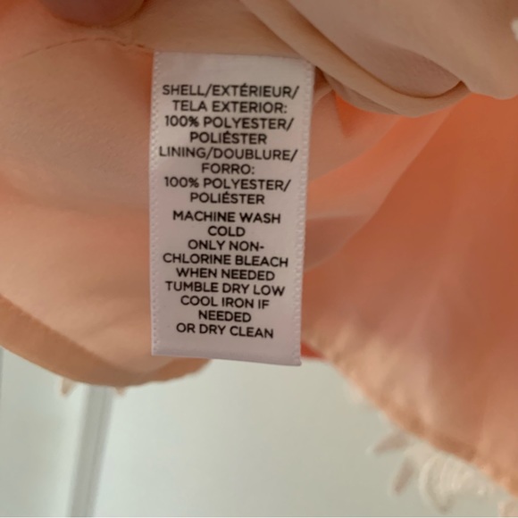 Loft Shirt Womens Extra Small XS Pink Orange Peach Tank Top Pleated Flowers - Picture 8 of 8